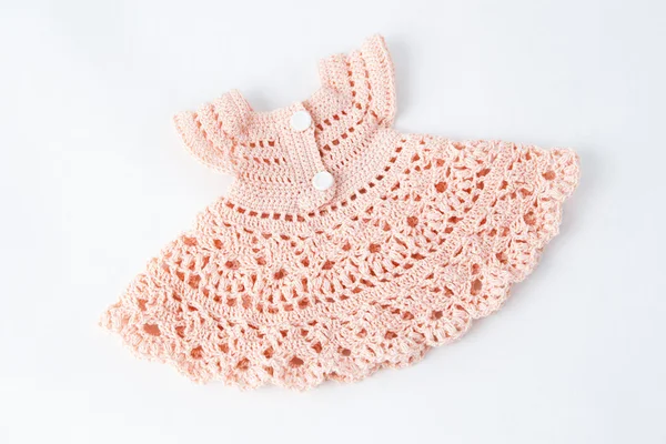 Pink fishnet dress knitted wool — Stock Photo, Image