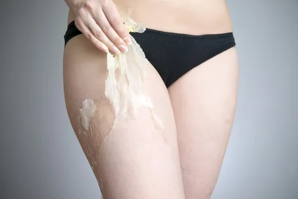 Mask for skin thighs against stretch marks and cellulite — Stock Photo, Image