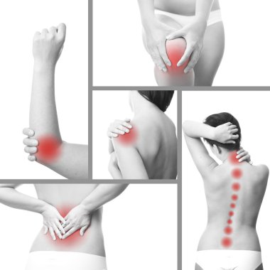 Pain in a woman's body clipart