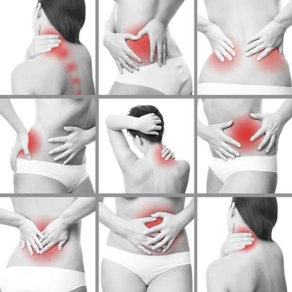 女性の身体の痛み ロイヤリティフリーのストック画像