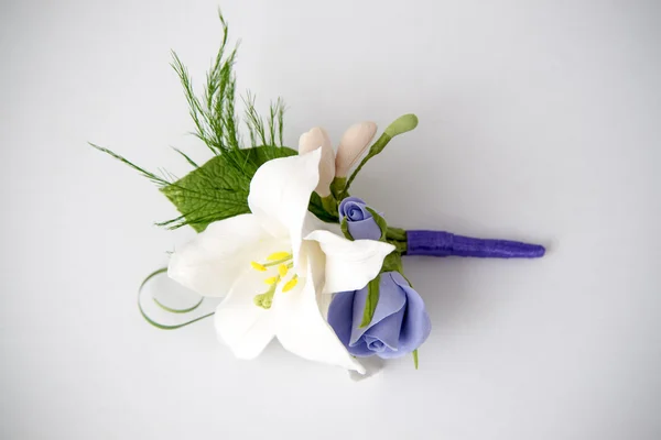 Colorful bouquet of flowers on a white background Stock Image