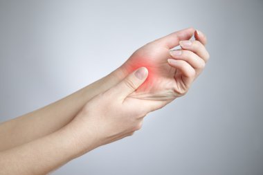 Pain in the joints of the hands clipart