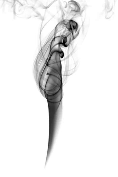Ciemny dym na białym tle — Zdjęcie stockowe