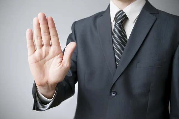 Biznesmen gest rękami — Zdjęcie stockowe