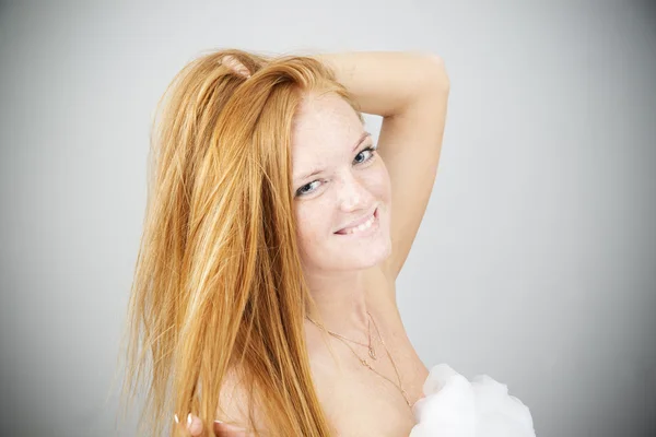 Retrato de mujer pelirroja — Foto de Stock