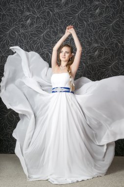 beyaz gelinlik güzel kadın