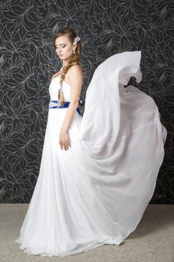 beyaz gelinlik güzel kadın