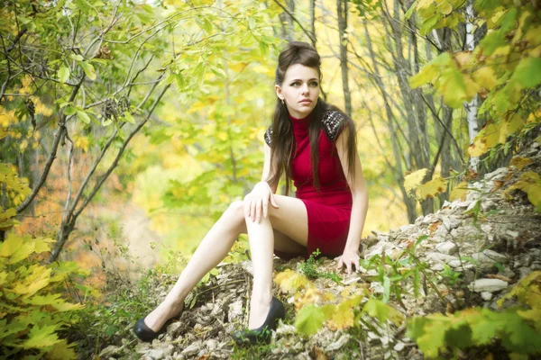 Autumn beauty woman portrait — Stock Photo, Image