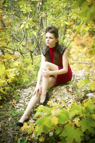 Autumn beauty woman portrait — Stock Photo, Image