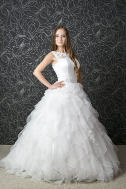 beyaz gelinlik güzel kadın