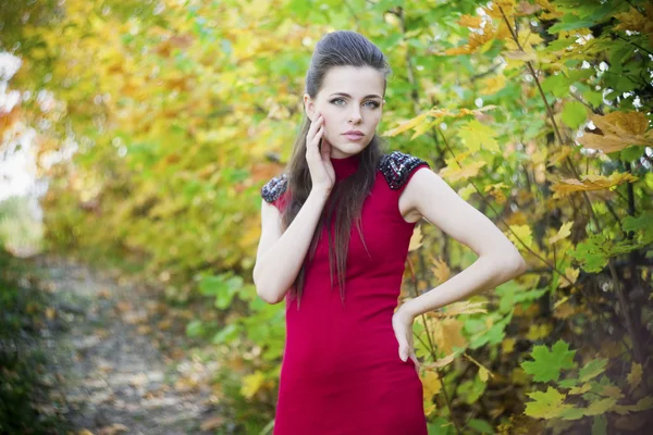 Herbst Schönheit Frauenporträt — Stockfoto