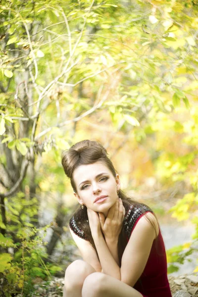 Autumn beauty woman portrait — Stock Photo, Image