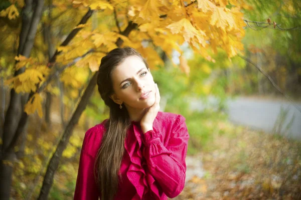 Outono mulher beleza retrato — Fotografia de Stock