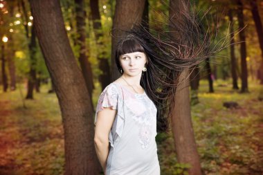 sonbahar güzellik kadın portresi