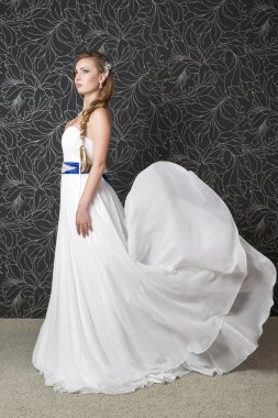 beyaz gelinlik güzel kadın