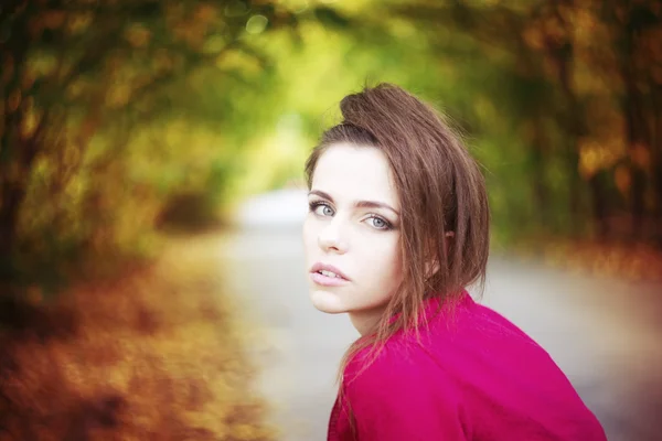 Outono mulher beleza retrato — Fotografia de Stock