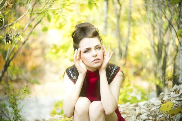 Retrato de mulher beleza — Fotografia de Stock