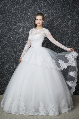 beyaz gelinlik güzel kadın