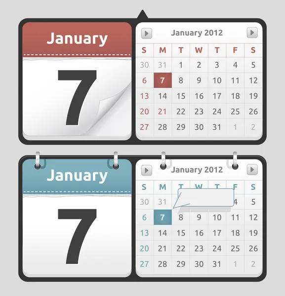 Terminkalender festgelegt Stockvektor
