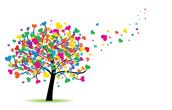 Árbol del amor — Vector de stock