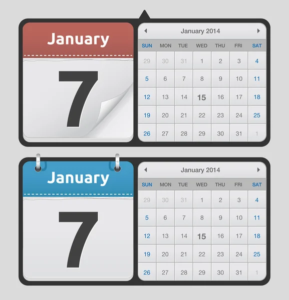 Vector kalenders — Stockvector