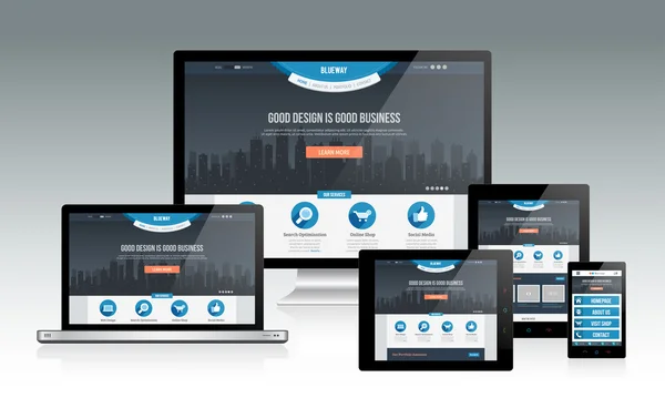 Responsives Webdesign — Stockvektor