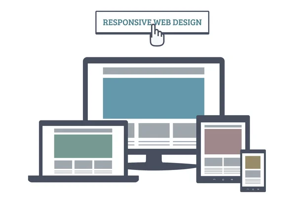 Plat responsieve webdesign — Stockvector