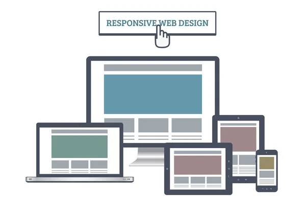 Web responsivo mock-up —  Vetores de Stock