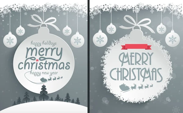 Christmas Ball Backgrounds — Stock Vector