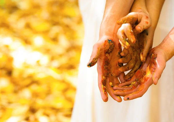 Hands painted — Stock Photo, Image