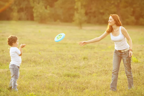 Mother and Son Having Fun — Stockfoto