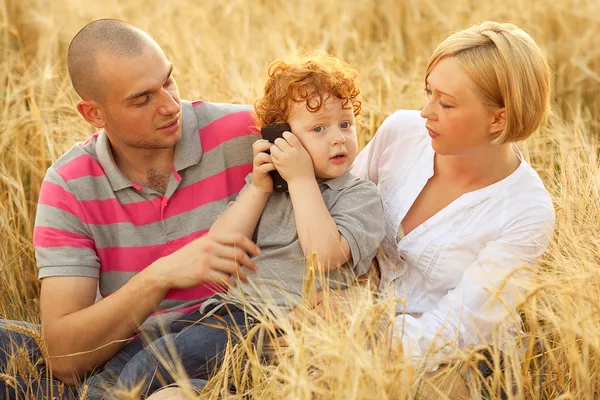 Happy family having fun — Stock Photo, Image