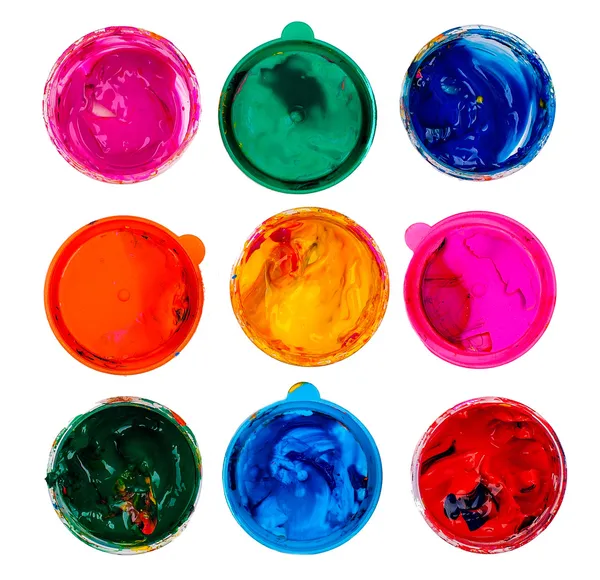 Art studio paints, palette, — Stock Photo, Image