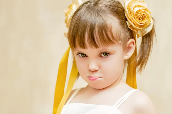 The offended girl with pouting lips Royalty Free Stock Photos