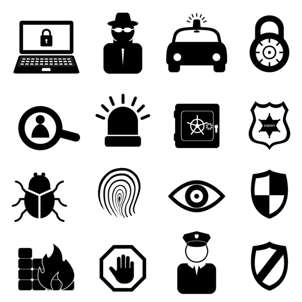 Ensemble d'icône de sécurité — Image vectorielle