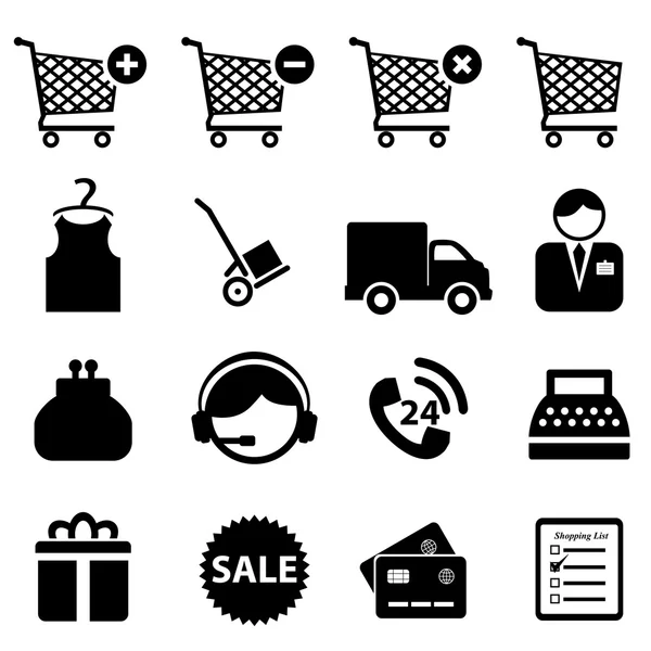 Shopping icon set Royalty Free Stock Vectors