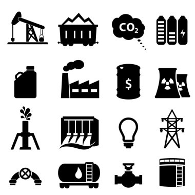 Petrol ve enerji Icon set