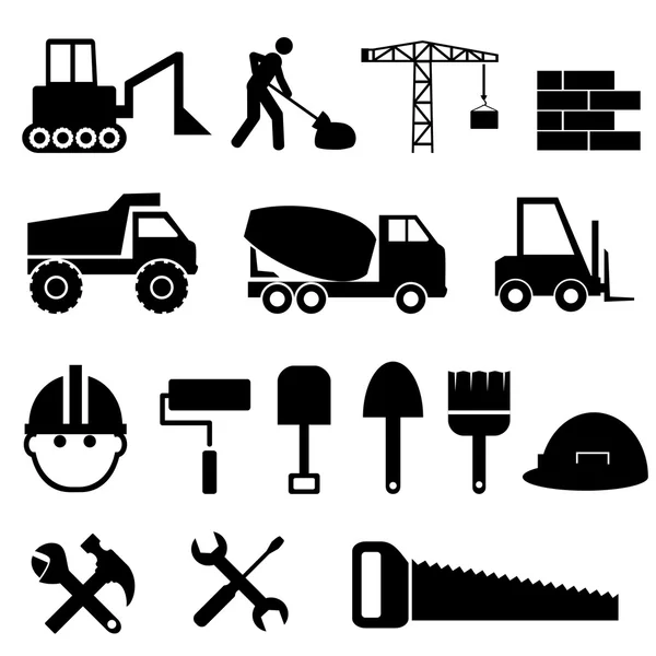 Set di icone di costruzione — Vettoriale Stock
