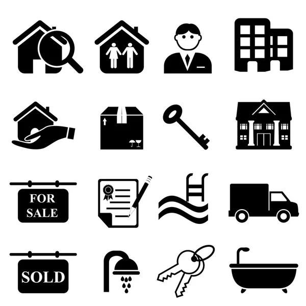 Real estate icons — Stock Vector