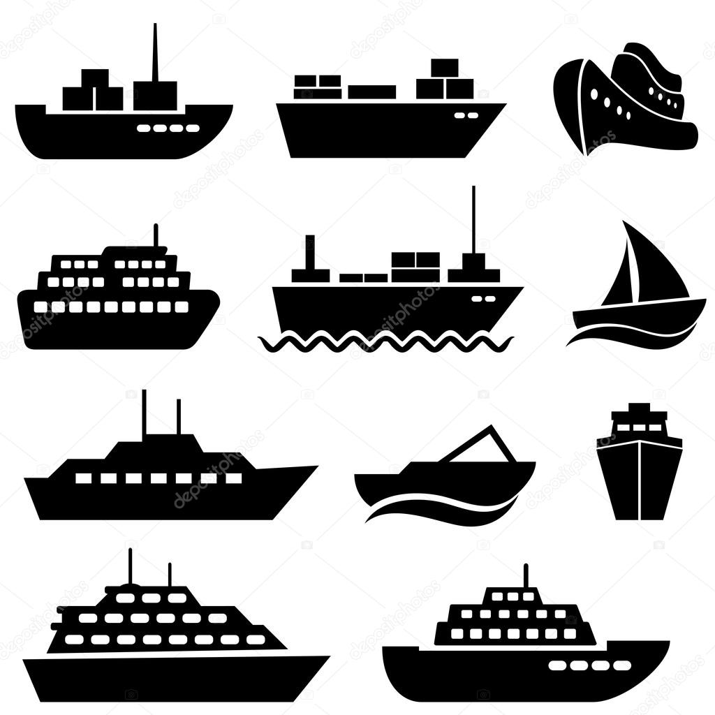 Ship and boat icons