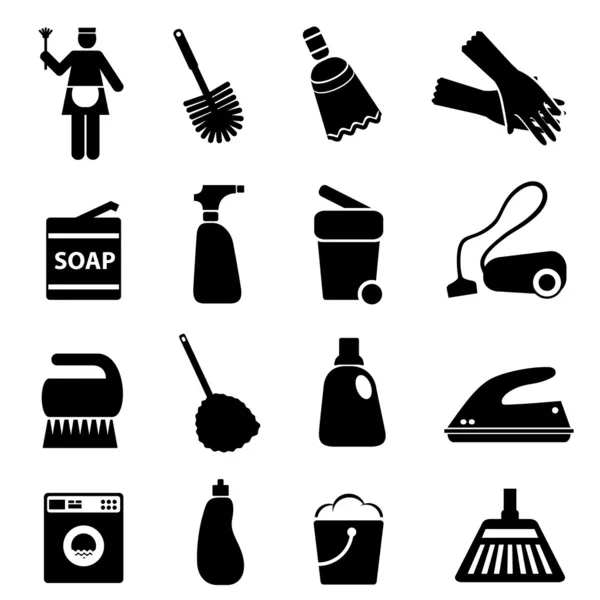 Cleaning supplies and tools — Stock Vector