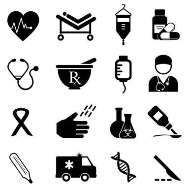 Health and medical icons clipart