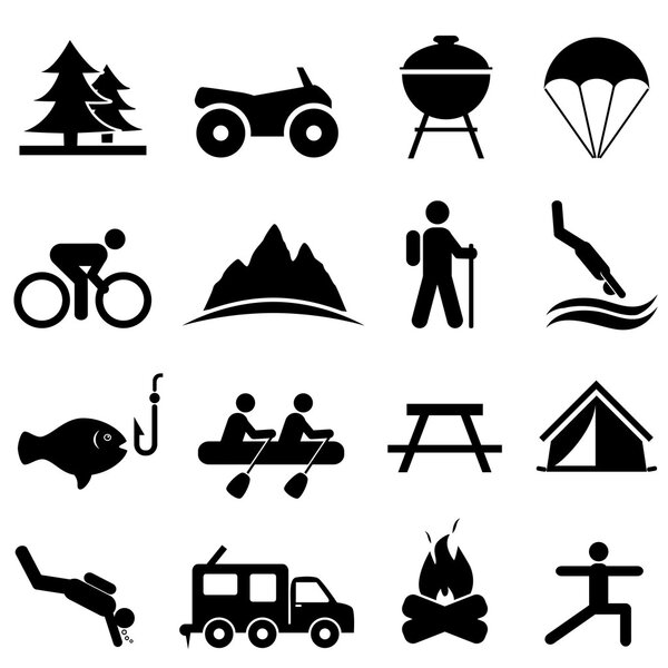 Leisure and recreation icons