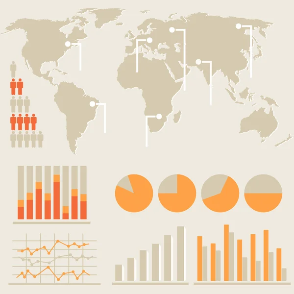Infographics és statisztika — Stock Vector