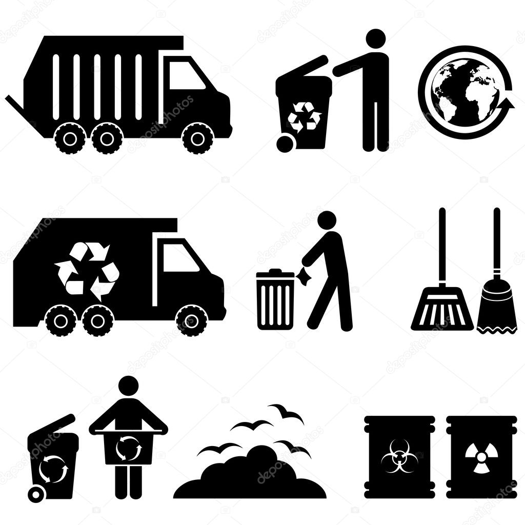 Trash and garbage icons