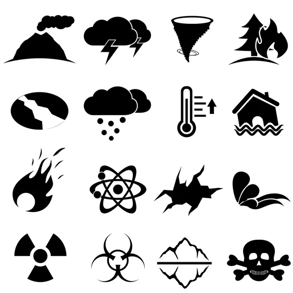 Disaster icon set — Stock Vector