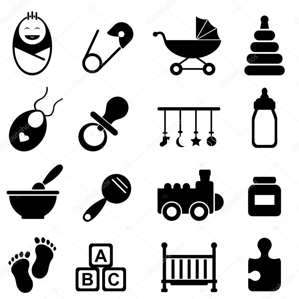 Baby And Birth Icons Stock Vector Image By C Soleilc