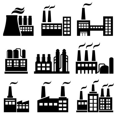 endüstriyel binalar, fabrikalar, enerji santralleri