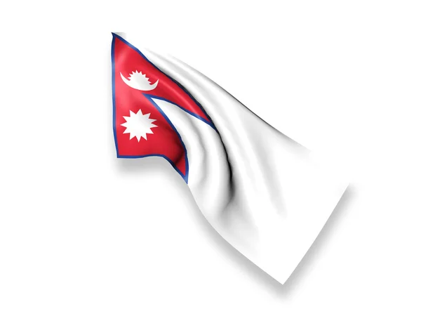 Nepal viftande flagga — Stockfoto