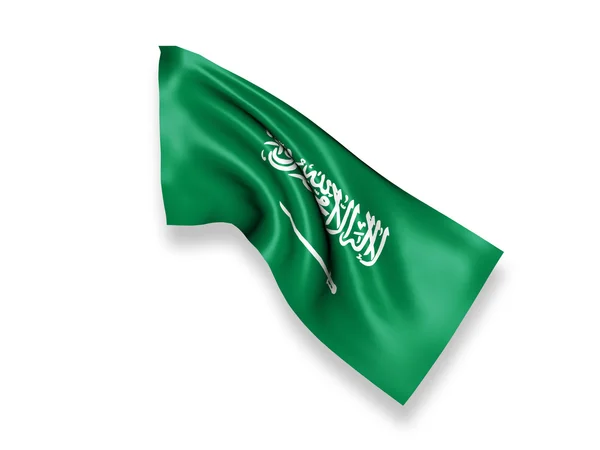 Integetett zászló Szaúd-Arábia — Stock Fotó